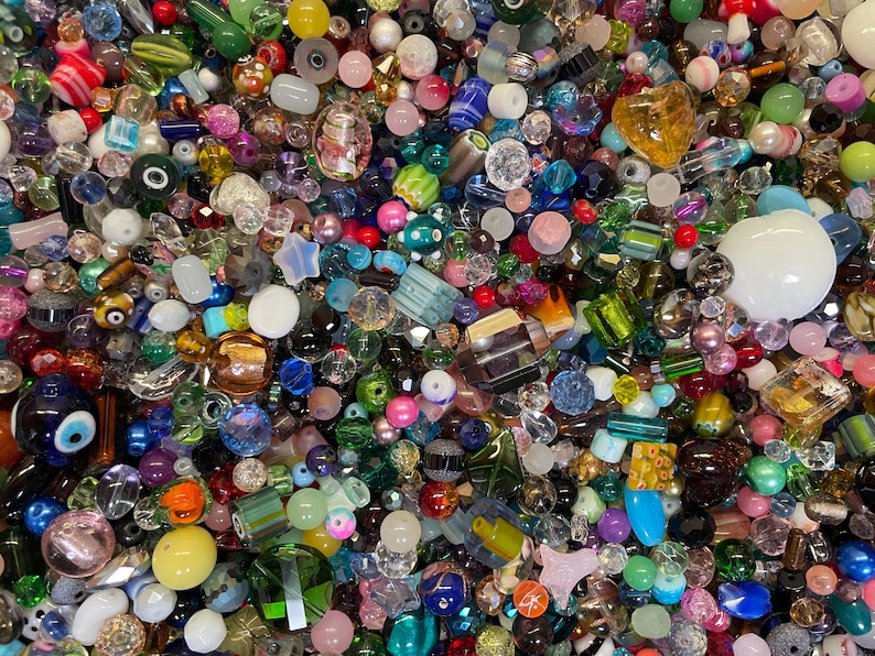 200~* Piece Glass Assorted Loose Beads **7oz+**Bulk Mixed Lot #2 Craft Jewelry!! image 5
