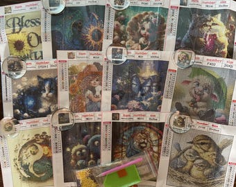 You Choose #11 ~Diamond Art Painting Kits~ 20x20 ~Full Drill Round Diamonds! DIY craft!!!