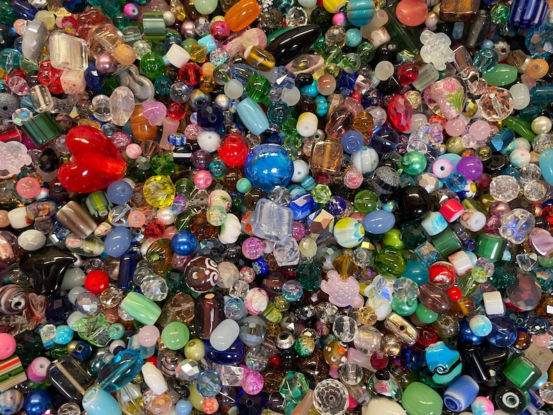 200~* Piece Glass Assorted Loose Beads **7oz+**Bulk Mixed Lot #2 Craft Jewelry!! image 8