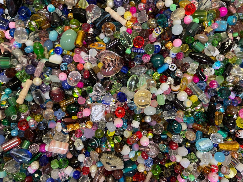 200 Piece Glass Assorted Loose Beads 7ozBulk Mixed Lot 1 Craft Jewelry immagine 7