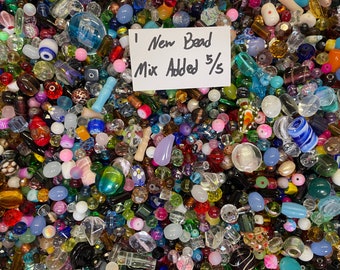 200~* Piece Glass Assorted Loose Beads **7oz+**Bulk Mixed Lot #1 Craft Jewelry!!