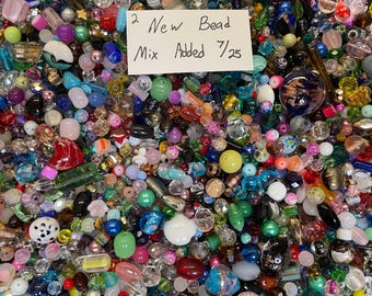 200~* Piece Glass Assorted Loose Beads **7oz+**Bulk Mixed Lot #2 Craft Jewelry!!