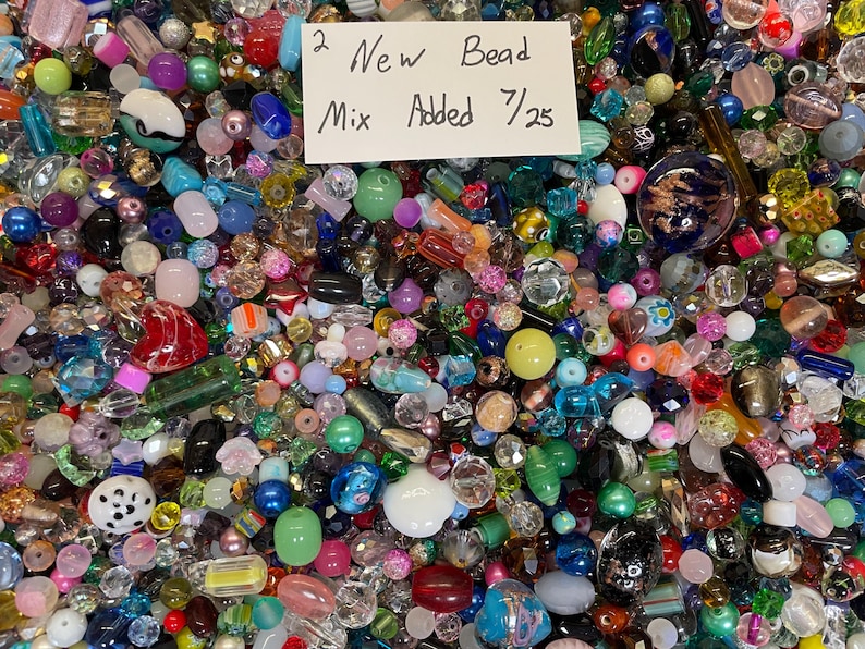 200~* Piece Glass Assorted Loose Beads **7oz+**Bulk Mixed Lot #2 Craft Jewelry!! image 1