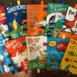 Dr. Seuss Titles~ Handmade Baby & Toddler Storytime Sensory Crinkle *Tag Toy!!!!!