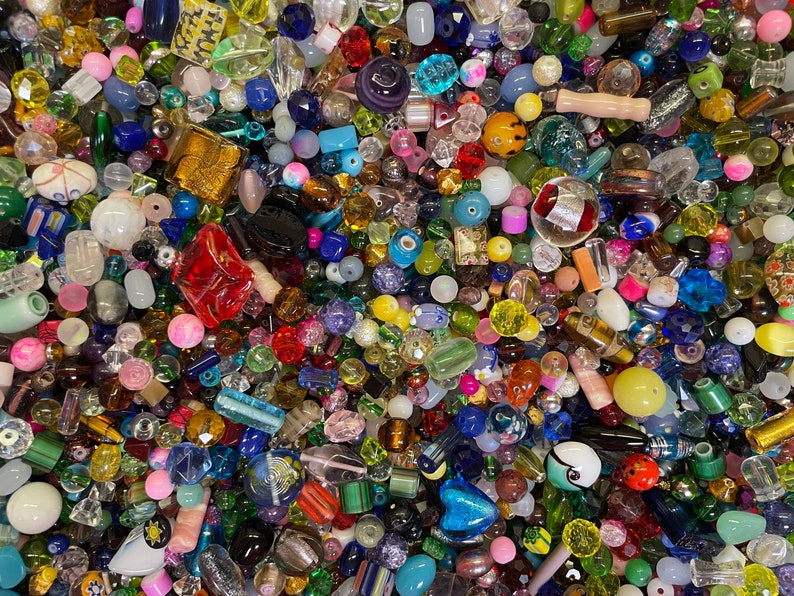 200 Piece Glass Assorted Loose Beads 7ozBulk Mixed Lot 1 Craft Jewelry immagine 8