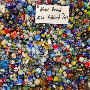 150~* Piece Glass Assorted Loose Beads *3oz+* Millefiori Mixed Lot #5 Craft Jewelry!!!!!