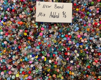 200g~* Small Glass Assorted Loose Beads**7oz+**Bulk Mixed Lot #6 Craft Jewelry!!!~ 1-6mm!!!