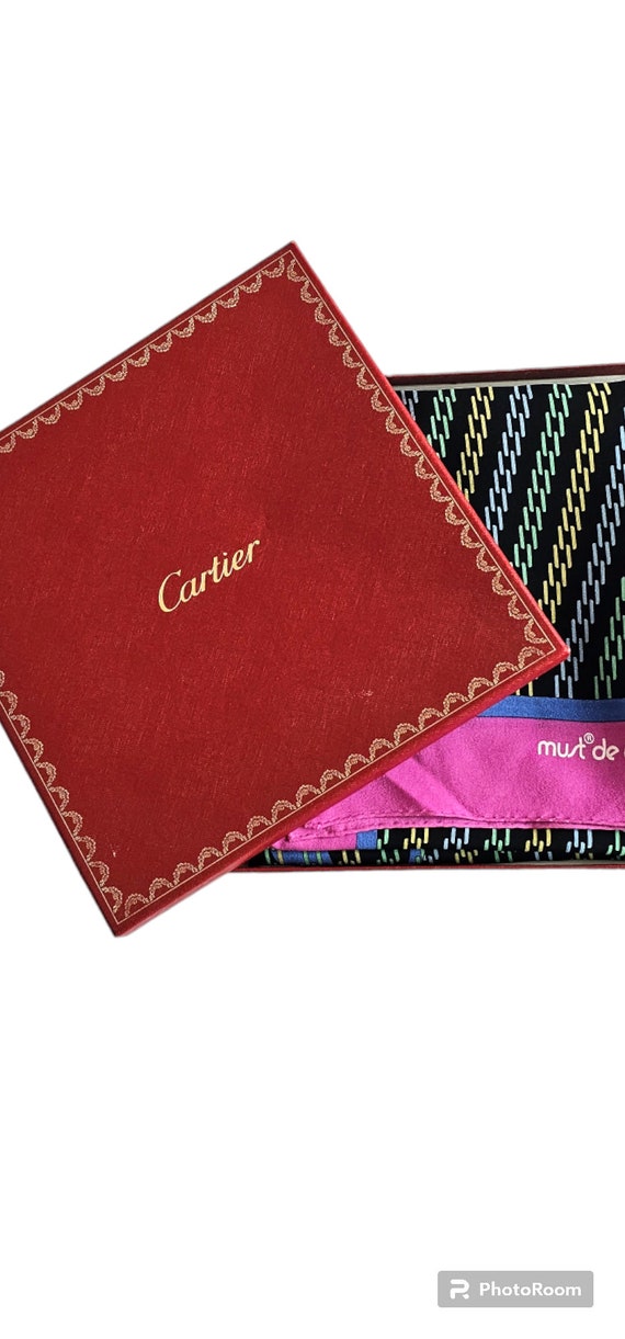 Must de CARTIER VINTAGE SCARF | Printed Silk Scarf