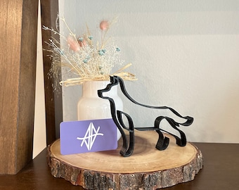 Decorative German Shepherd Minimalist Sculpture - 3D Printed Artwork