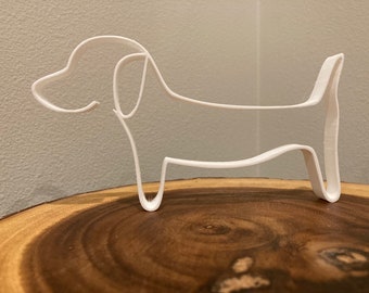 Dachshund minimalist art sculpture