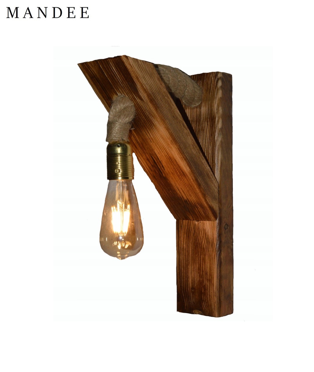 Wall Lamp Wooden Wall Lamp Loft Wall Lamp Wall Lamp Etsy