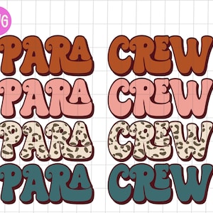 Para Crew Png, Paraprofessional, Back to School, Squad, First day of School, Para Squad Png, Sublimation Design Downloads