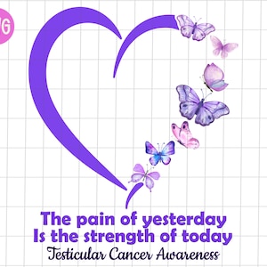 Testicular Cancer awareness the pain of yesterday png, Testicular Cancer awareness heart sublimation, Testicular Cancer orange butterfly png
