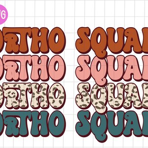 Ortho Squad Leopard Png, Orthopedics T-Shirt Png, Orthopedics Student Png, Orthopedics Nurse, Ortho Png, Trendy Wavy Text png, Sublimation