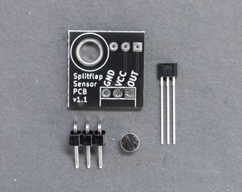 Splitflap sensor kit (6x, with sensors, magnets, and headers)