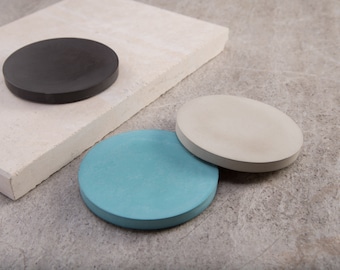 Concrete Stone Cup Coasters For Party Drinks Or As A Birthday Gift / Small Round Beton Coasters