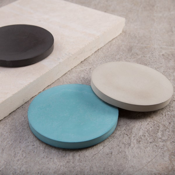 Concrete Stone Cup Coasters For Party Drinks Or As A Birthday Gift / Small Round Beton Coasters