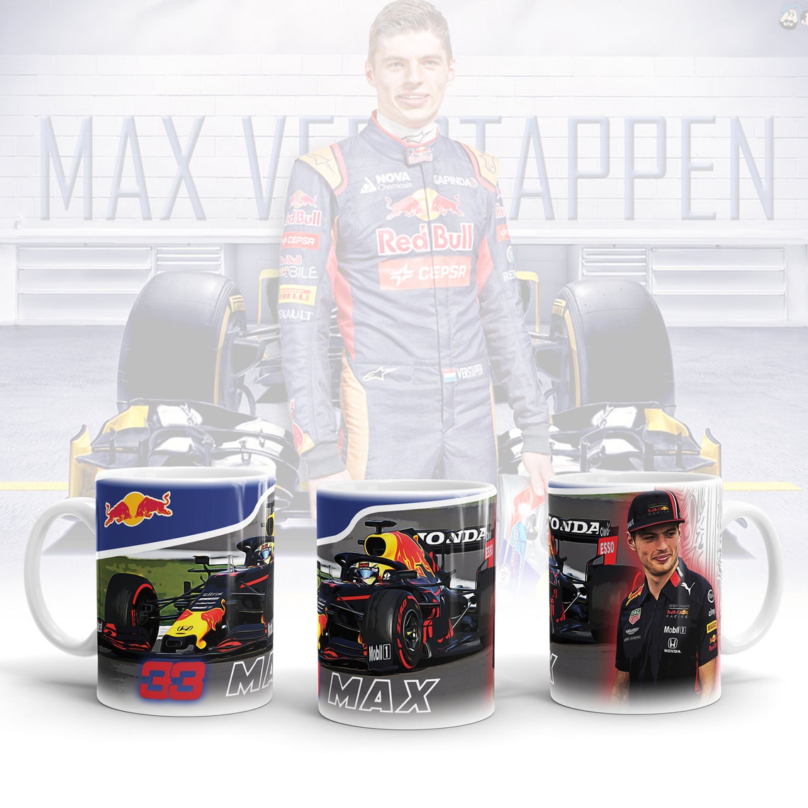 Formula 1 Mug Max Verstappen Coffee Mug RedBull F1 | Etsy
