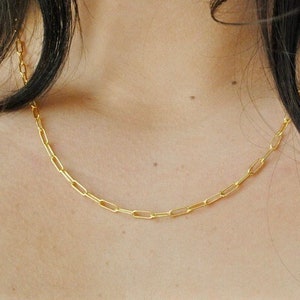 14K Gold Filled Paperclip Chain Necklace - Simple Chain - Everyday Necklace - 14K Gold Filled Necklace