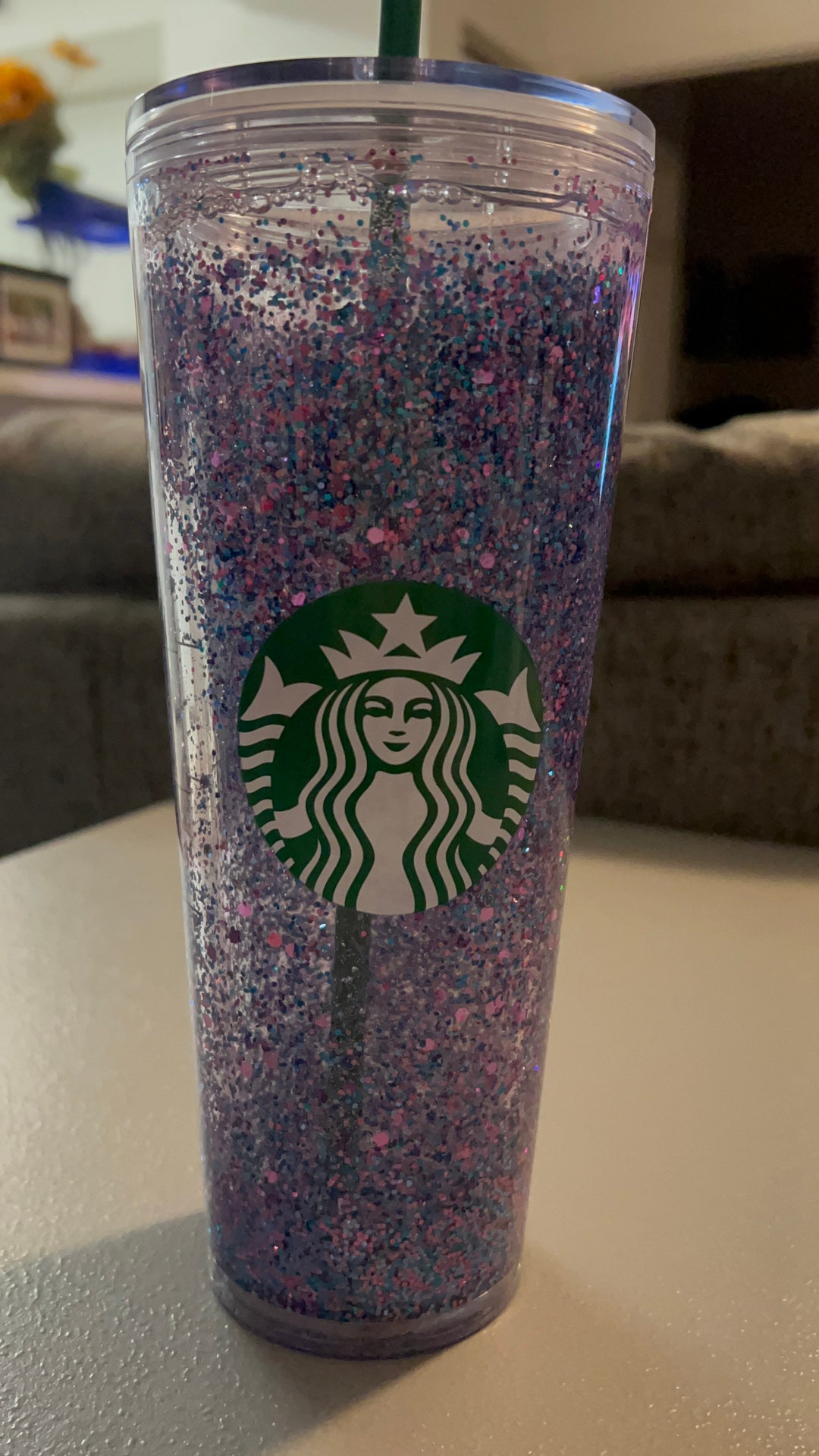 Glitter Starbucks Tumbler - Etsy