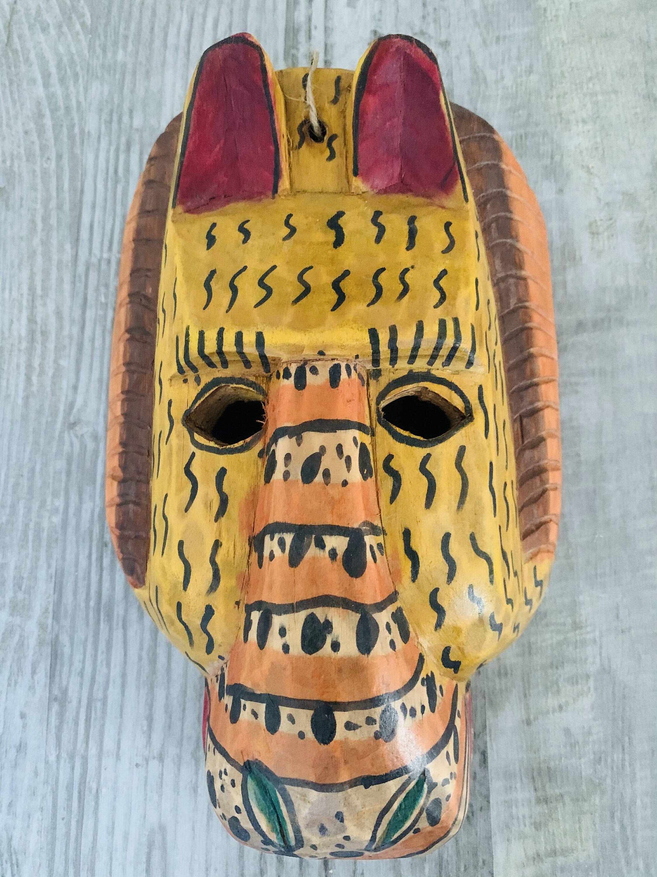 Jaunty Jaguar Mask Guatemalan / Vintage / Art / Hand - Etsy