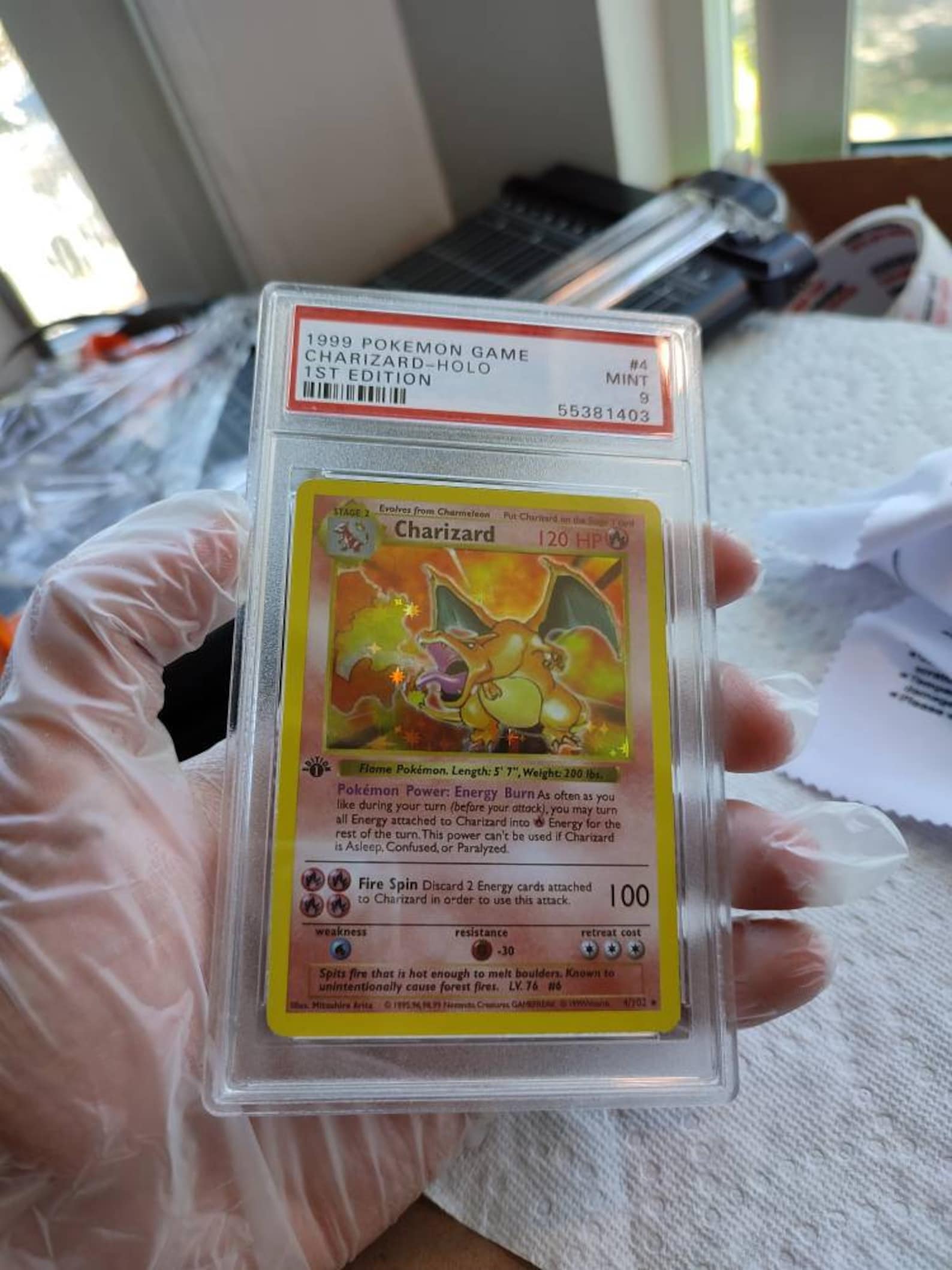 Holographic 1st Edition Charizard Pokemon card Holo Etsy