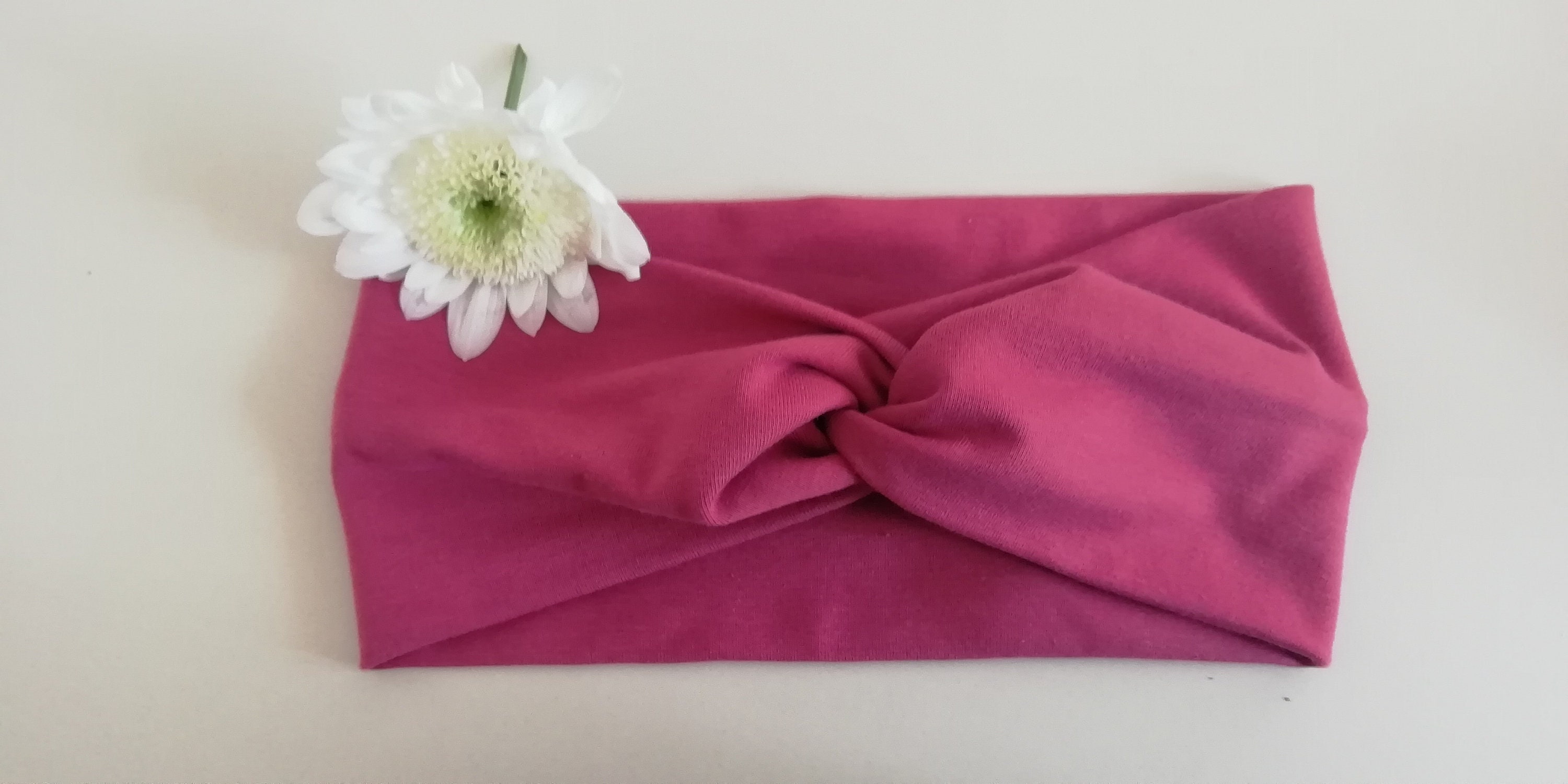 Fascia Per Capelli In Satin Blu Elettrico Con Nodo Ed Elastico - D - Foto 5