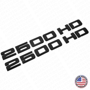 2x Chevy Silverado 2500 HD Fender Nameplates Letter 3D Emblem Z71 Gloss Black