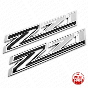 2x For Chevy 19-21 Silverado Z71 Fender Letter Sport Logo Emblem Badge Black