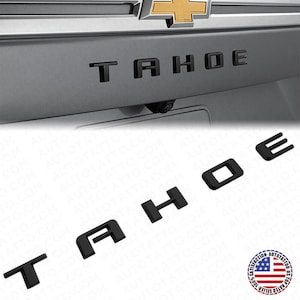 2021+ Chevy Tahoe Matte Black Liftgate Vehicle Nameplate Emblem Sport Decorate