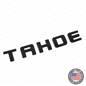 Matte Black Overlay EMBLEM Fit TAHOE Nameplate Letter for GM 07-20 TAHOE LT LTZ
