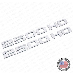 2x For Chevy Silverado 2500 HD Fender Logo Nameplates Letter 3D Decal Emblem Z71