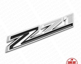 For Chevy 19-21 Silverado Z71 Fender Letter Sport Logo Emblem Badge Chrome Black
