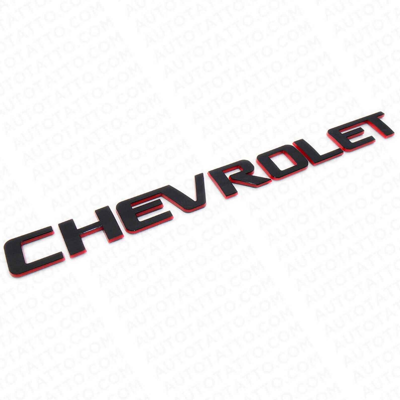 Chevy Chevrolet Truck Lifgate Letter Badge Logo Emblem Black Redline ...