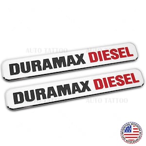 2x 01-21 Chevy GMC Duramax Diesel Door Hood Fender Tailgate Letter Logo Emblem