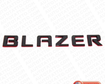 19-23 Chevrolet Blazer Liftgate Redline Letter Nameplate Badge Emblem Black Red