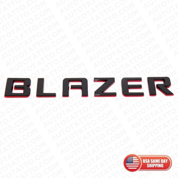 19-23 Chevrolet Blazer Liftgate Redline Letter Nameplate Badge Emblem Black Red