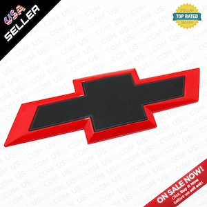 15-18 Chevy 1500 Silverado Bowtie Colorado Tailgate Emblem Z71 BLK/Red Sport