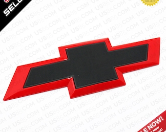 15-18 Chevy 1500 Silverado Bowtie Colorado Tailgate Emblem Z71 BLK/Red Sport