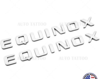 2x Chevy Equinox Front Door Nameplate Letter Logo Badge Emblem Sport OEM Chrome