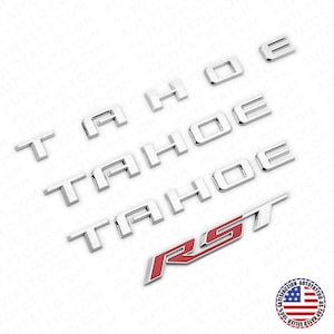 2021+ Chevy Tahoe OEM Chrome Nameplate Emblem Kit Set RST Sport Decorate