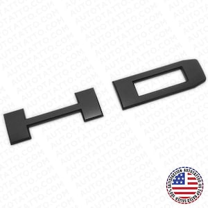2020+ GMC Chevy HD Front Side Door Nameplates Letter 3D Emblem Matte Black