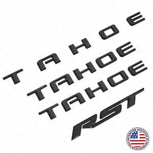 2021+ Chevy Tahoe Gloss Black Nameplate Emblem Kit Set RST Sport Decorate