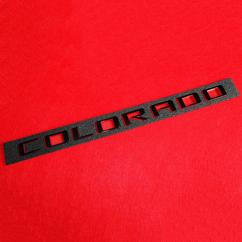 Colorado Lettering 4x 21+ Chevy Colorado V6 Fender & Tailgate Redline Badge 3D Logo Emblem ...