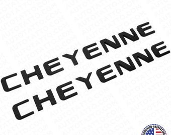 2x For Chevy Cheyenne Fender / Tailgate Badge Logo Emblem Truck OEM Black Sport