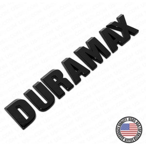 Gloss Black Chevy Silverado 1500 Duramax Hood Letter Logo Emblem Badge Truck LTZ