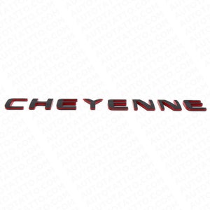 For Chevy Cheyenne Door Tailgate Badge Logo Emblem Truck Black Red ...
