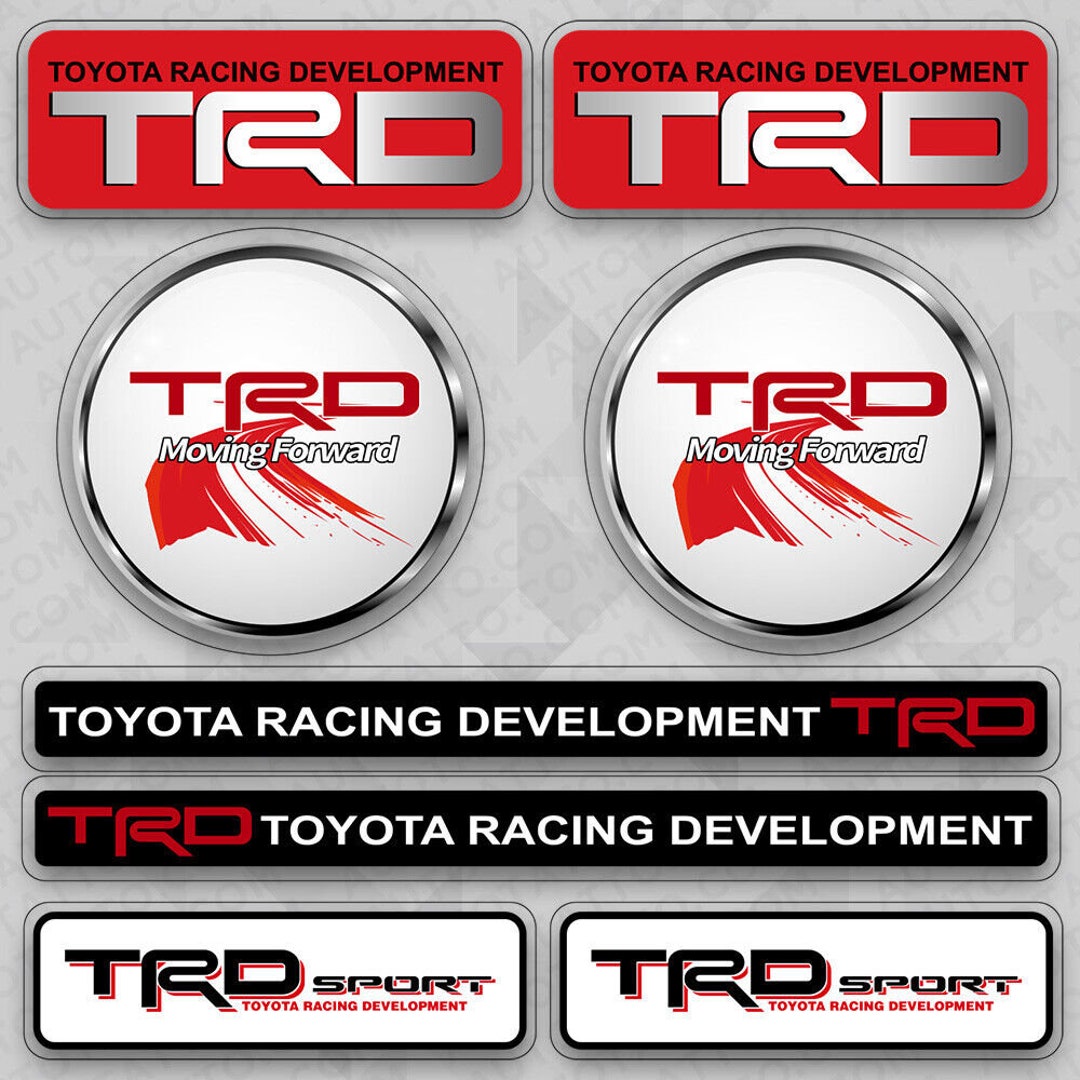 Toyota Racking Logo Toyota Trd Racing Sport Moving Forward Car Logo 3d Sticker - Etsy