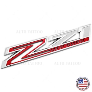 Chevy 19-21 Silverado Z71 Off Road Fender Letter Logo Emblem Badge Chrome Red