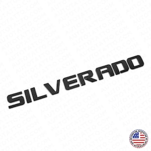 For Chevy Silverado Fender Tailgate Logo Nameplates Letter 3D Emblem Gloss Black